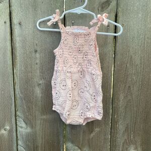 Pink Smiley Face Kids Bodysuit